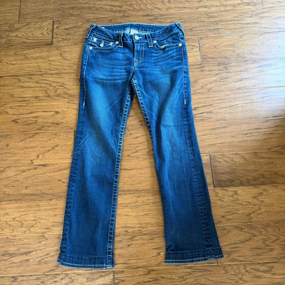 Vintage True Religion Billy Low Rise Bootcut Jeans Size 31 Dark Wash USA Y2K